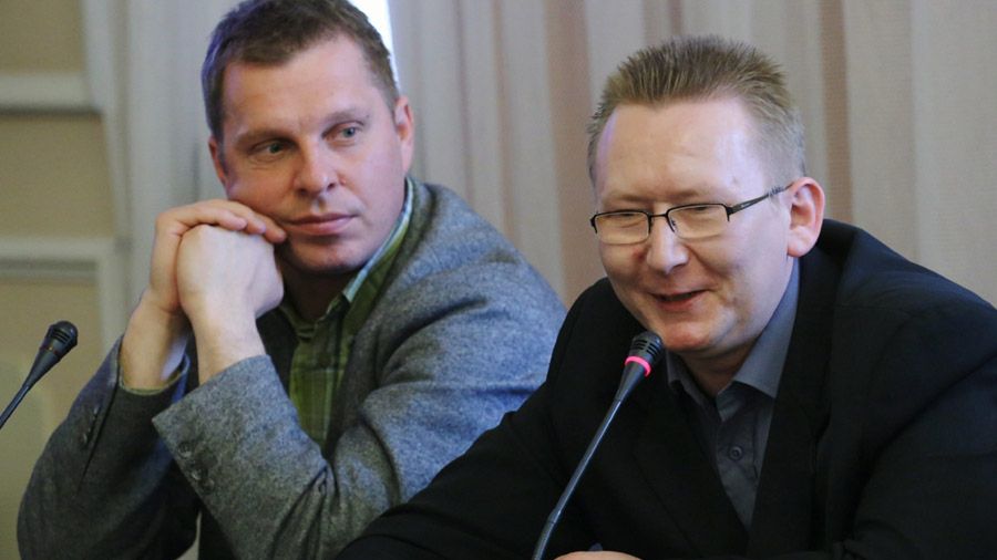 Dr Dymitr Książek i Piotr Walentynowicz w 2013 r. 