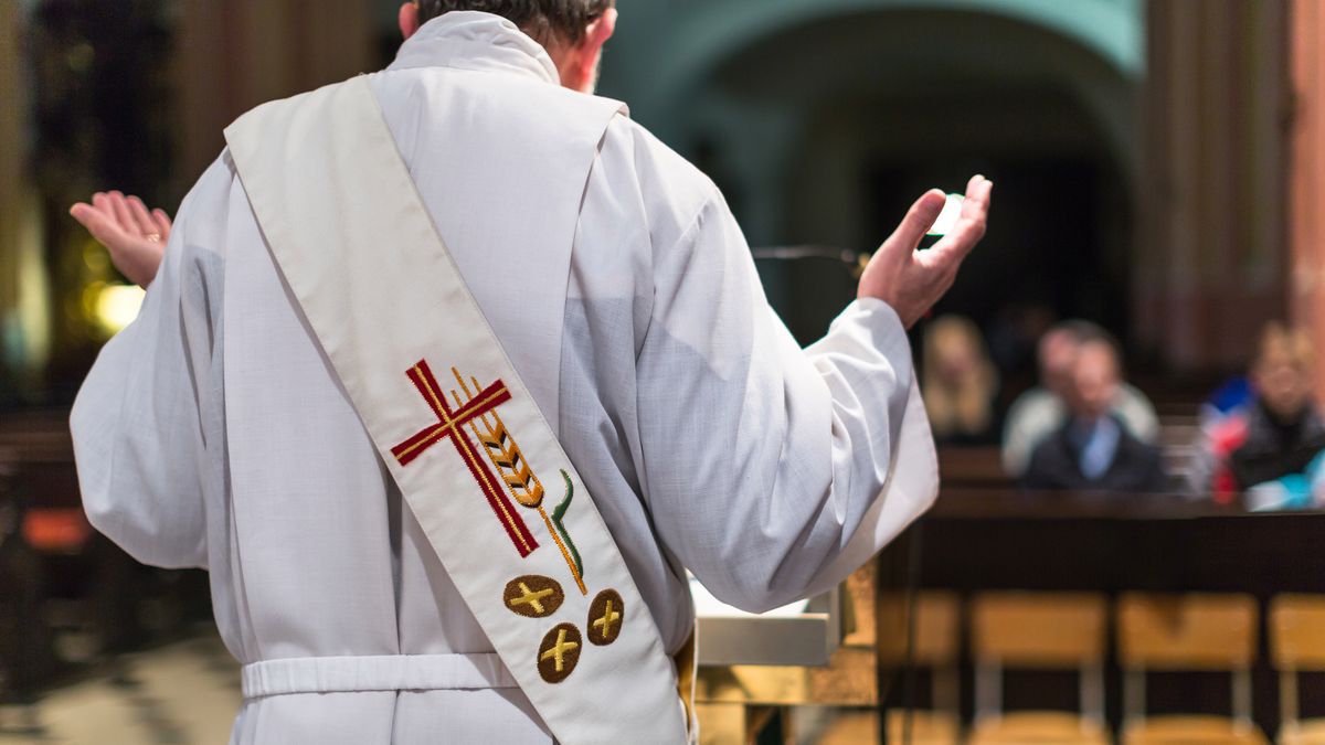 Priest during a ceremony/Mass
