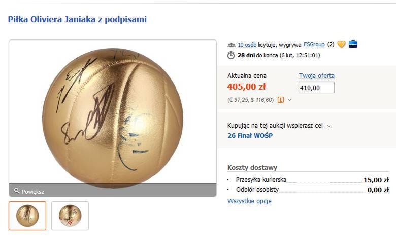 Olivier Janiak - Piłkę do siatkówki z autografami - Rzeczy od serca 2018