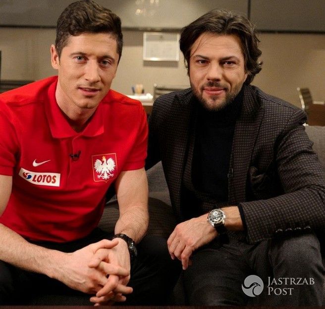 Robert Lewandowski i Olivier Janiak - mecz Polska-Rumunia 2017