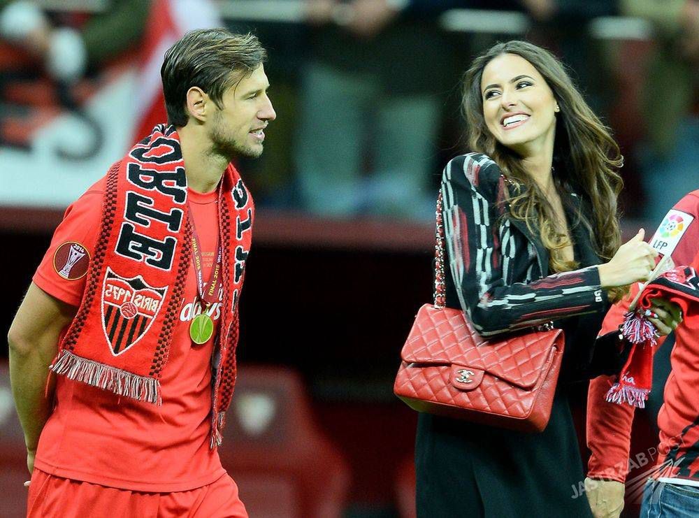 Grzegorz Krychowiak i Celia Jaunat