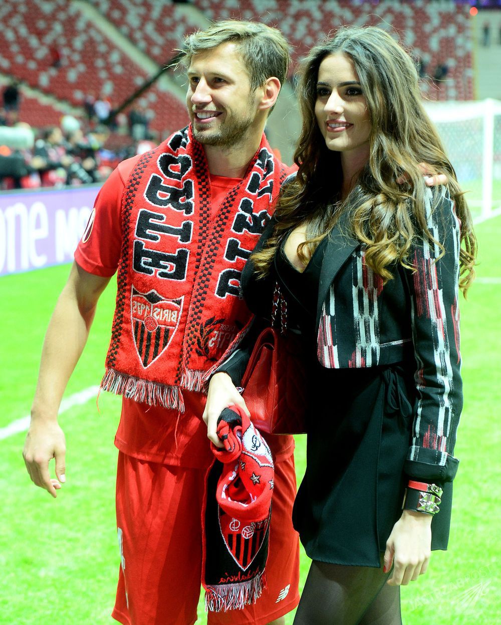 Grzegorz Krychowiak i Celia Jaunat