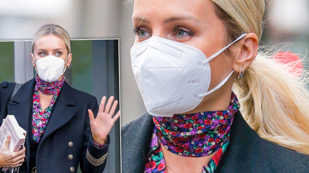 Agnieszka Woźniak-Starak przed studiem Dzień Dobry TVN