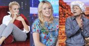 Uśmiechnięci Sonia Bohosiewicz, Kasia Kwiatkowska i Jacek Braciak na planie "Baw mnie"!