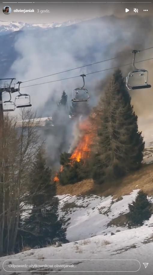 Olivier Janiak świadkiem pożaru