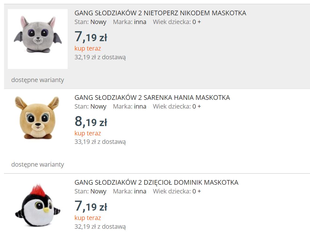 Gang słodziaków... z Azji. Polacy kombinują, by dostać maskotkę jak najtaniej