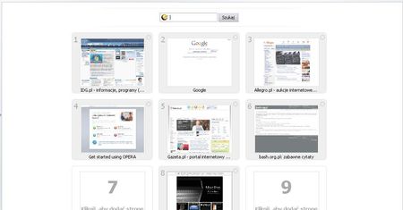 Opera 9.2, czyli szybkie wybieranie