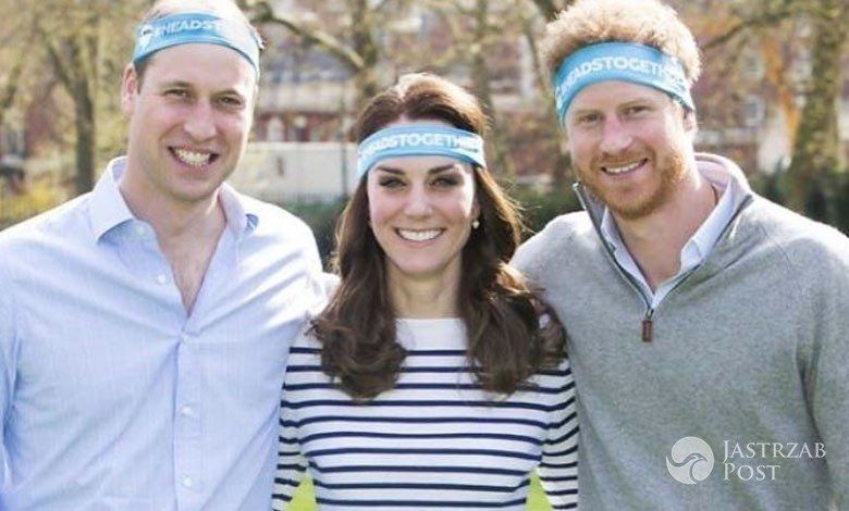 Kate Middleton, książę William i książę Harry
