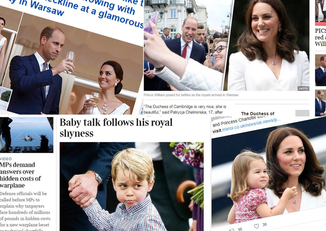 Wizyta Kate i Williama z dziećmi w obiektywie brytyjskich mediów