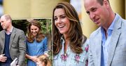 Kate i William z dziećmi na nowych zdjęciach. Charlotte już dawno przerosła George'a, ale Louis... To dopiero słodki chłopiec