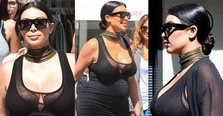 Kardashianka podkreśliła ciążowy brzuszek obcisłą sukienką