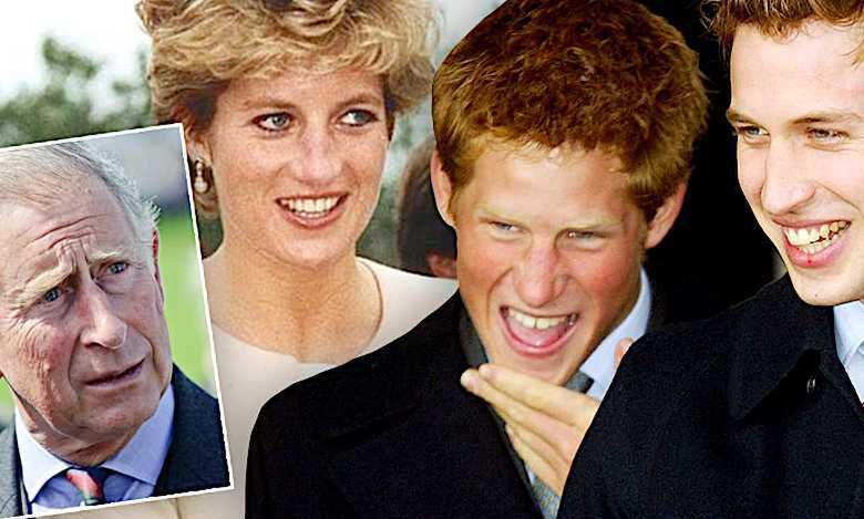 Księżna Diana, William, Harry i Karol