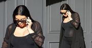 Kardashian z widocznym brzuszkiem na planie reality show