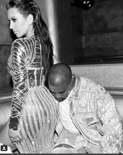 Kanye West i Kim Kardashian na MET Gala 2016/ Instagram Balmain