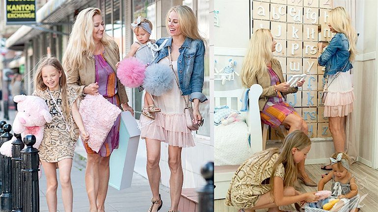 Magda Modra na zakupach z córkami Lea i Mia. Projektanta wnętrz Magdalena Miśkiewicz z Design For Kids