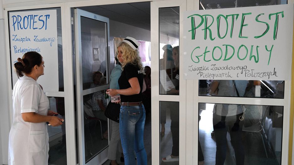 Protest pielęgniarek w Przemyślu