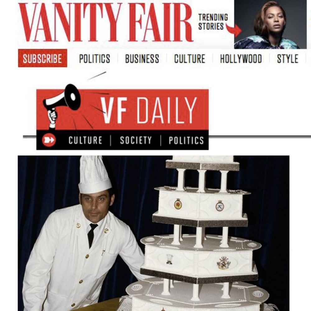 Tort ślubny księżnej Diany i księcia Karola
Fotografia: screen z Vanityfair.com/http://www.vanityfair.com/online/daily/2014/08/princess-diana-prince-charles-wedding-cake-slice
