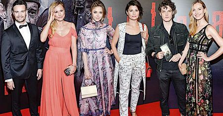 Gwiazdy na premierze filmu "Sobibór": Mikołaj Krawczyk z żoną, Joanna Moro, Agnieszka Sienkiewicz, Joanna Opozda