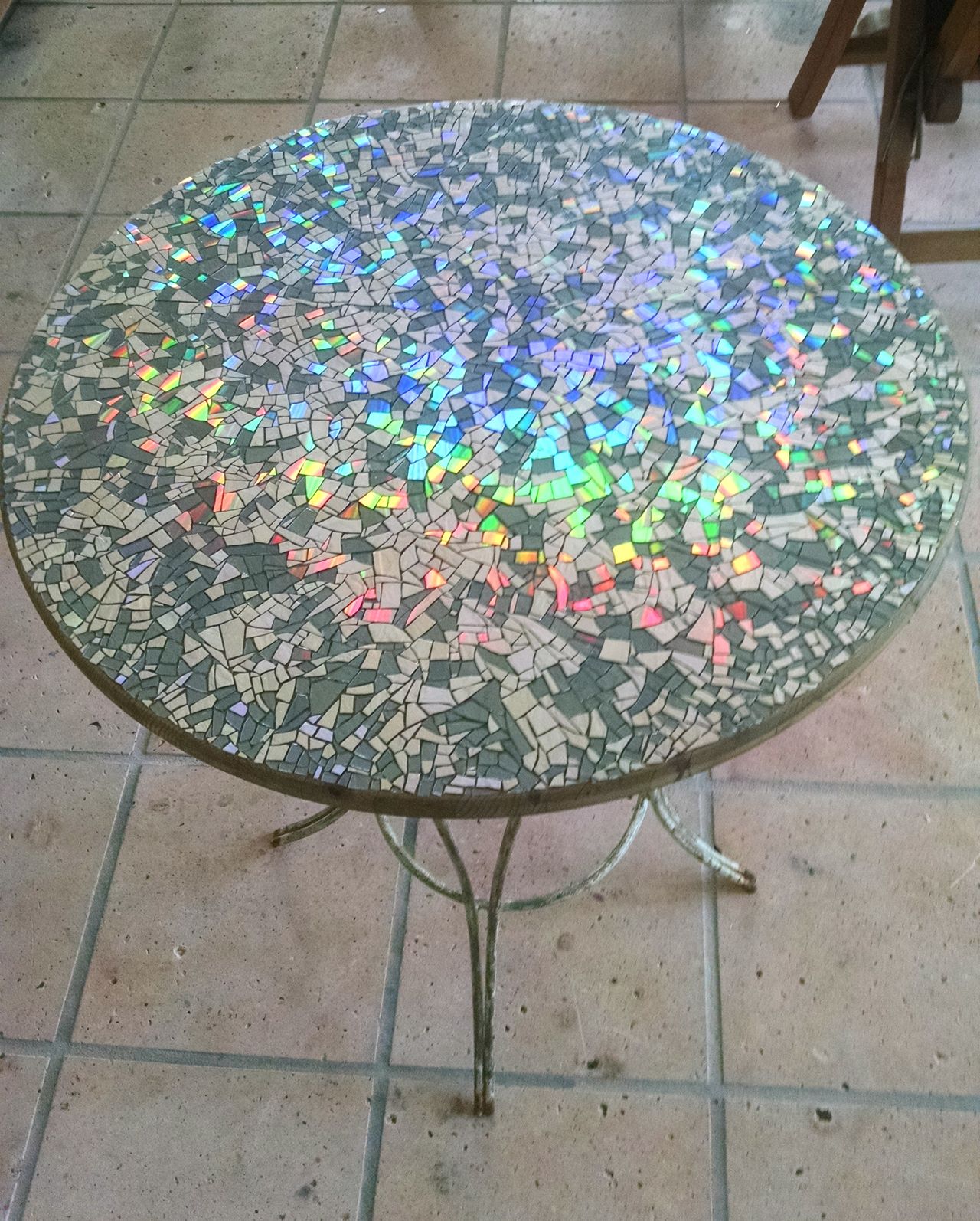 Mosaic CD Garden Table