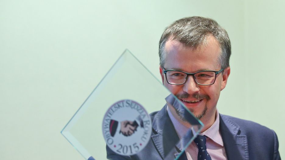 Jarosław Gwizdak w 2015 roku otrzymał nagrodę "Obywatelski Sędzia Roku".