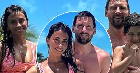Leo Messi z rodziną w basenie. Antonella w bikini wygląda jak zjawisko. Zrobiło się naprawdę gorąco