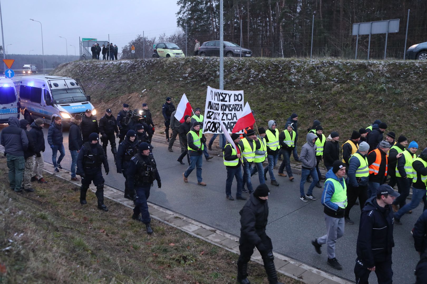 Protest rolników na trasie S8 w połowie grudnia