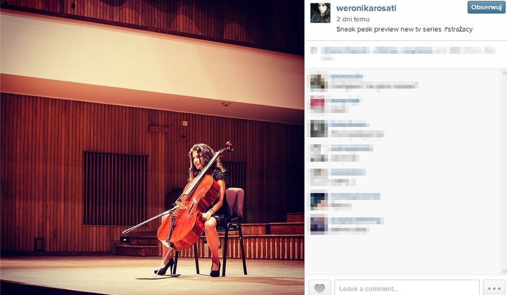 Weronika Rosati na planie serialu Strażacy zdjęcie: Instagram