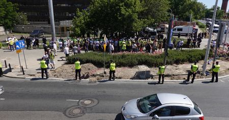 Protest górników w Warszawie. Żądają dymisji ministra energii