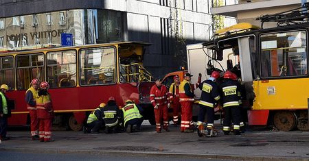 Kolejne zderzenie tramwajów. Dwie osoby ranne