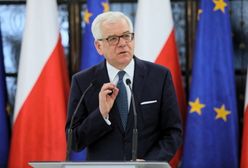 Szef MSZ Jacek Czaputowicz wychodzi ze studia. "Nie wiem co się wydarzyło w Nowej Zelandii"