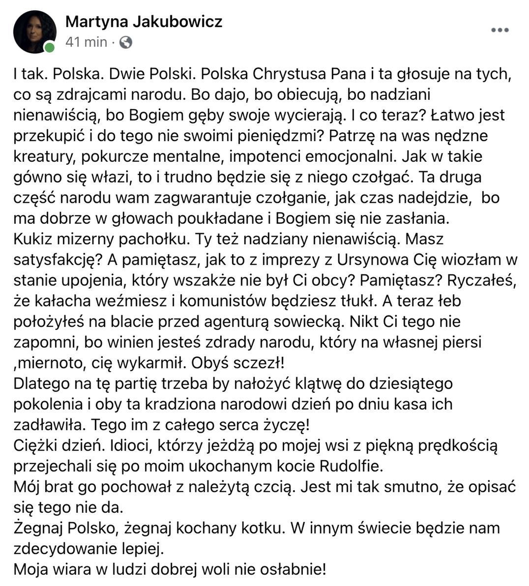 Martyna Jakubowicz reaguje na zachowanie Pawła Kukiza