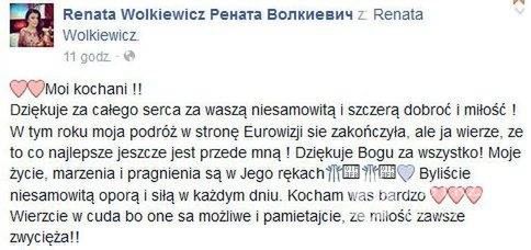 Komentarz zespołu Renaty Wołkiewicz do wyborów na Eurowizję 2016