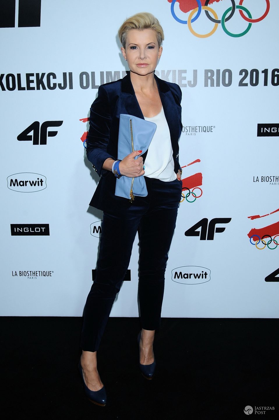 Joanna Racewicz na pokazie kolekcji 4F