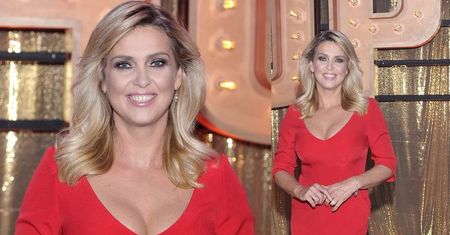 Ewa Wachowicz w czerwonej kreacji. Tym strojem skradła całe show