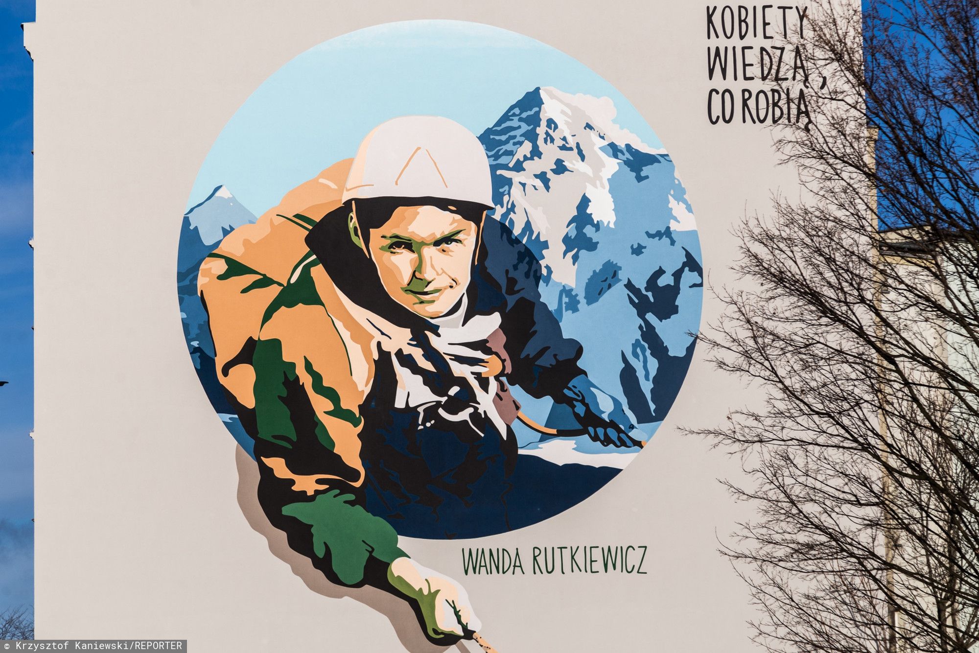Wanda Rutkiewicz. Mural we Wrocławiu