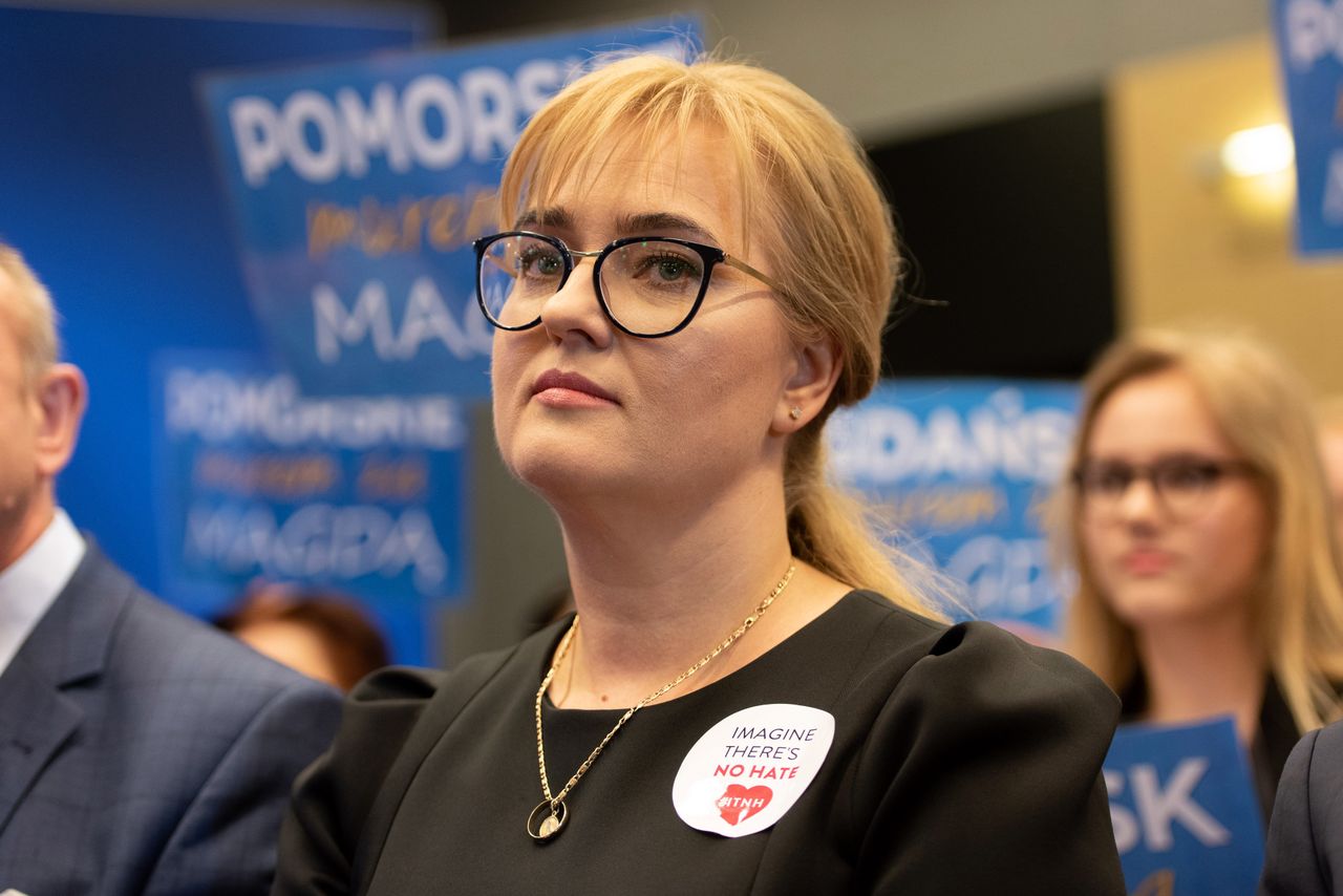 Magdalena Adamowicz w Brukseli. Upamiętniła męża