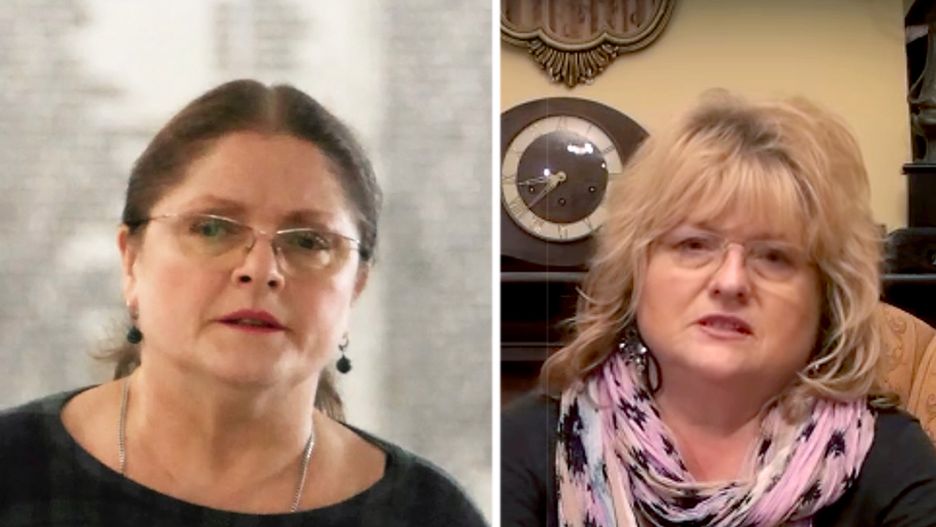 Posłanka PiS Krystyna Pawłowicz i jej młodsza siostra, związana z KOD, Elżbieta Pawłowicz.
