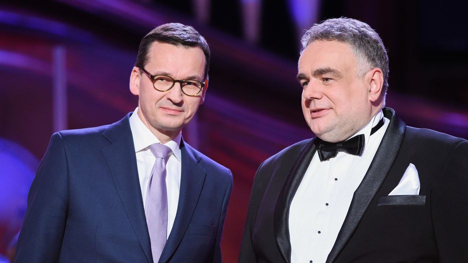 Premier Mateusz Morawiecki i Tomasz Sakiewicz