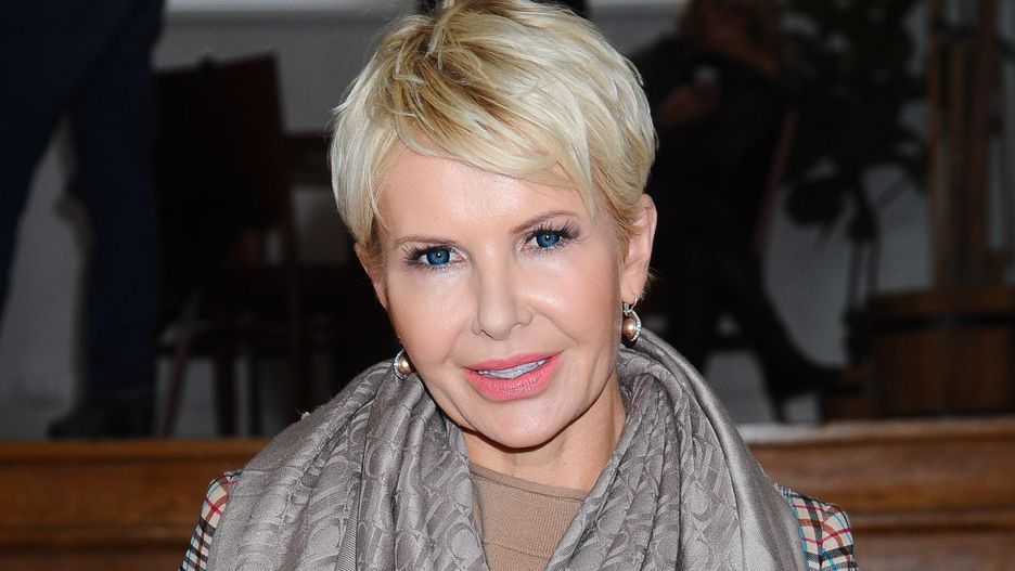 Joanna Racewicz na pokazie Łukasza Jemioła