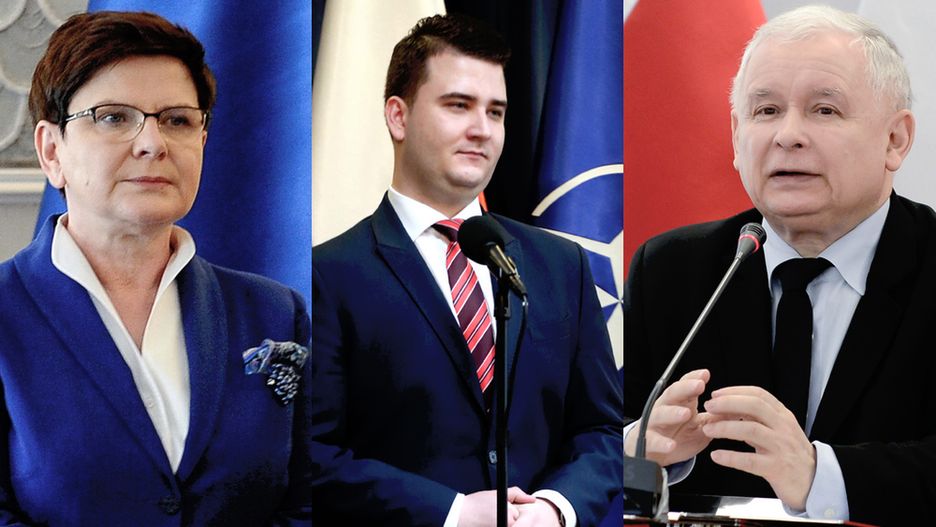 Beata Szydło, Bartłomiej Misiewicz, Jarosław Kaczyński