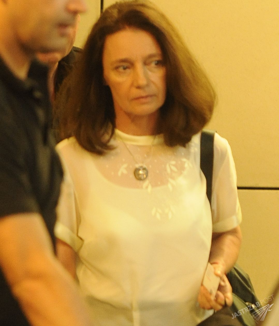Zdjęcia paparazzi <a href="https://jastrzabpost.pl/tag/barbara-sienkiewicz" target="_blank"><b>Barbary Sienkiewicz</b></a> jak opuszcza studio Dzień Dobry TVN