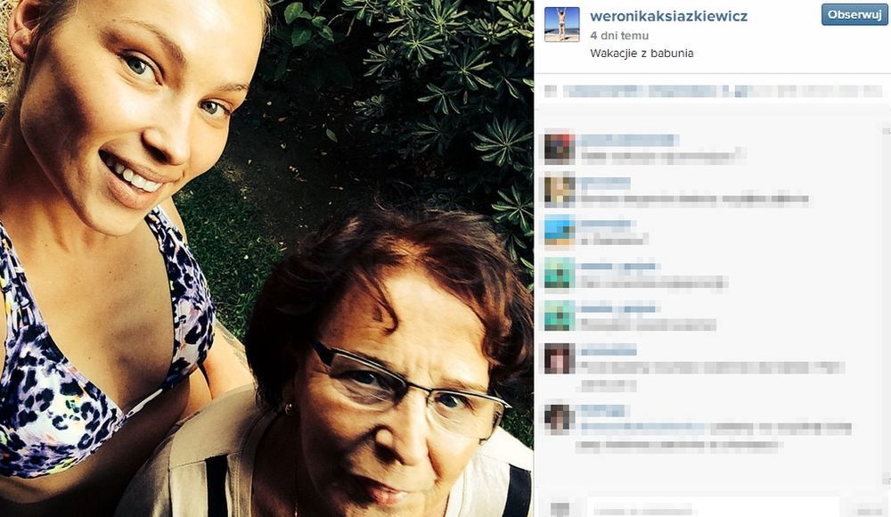 Weronika Książkiewicz z babcią zdjęcie: Instagram