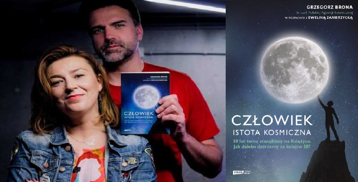 Autorzy książki "Człowiek - istota kosmiczna": Grzegorz Brona i Ewelina Zambrzycka. 