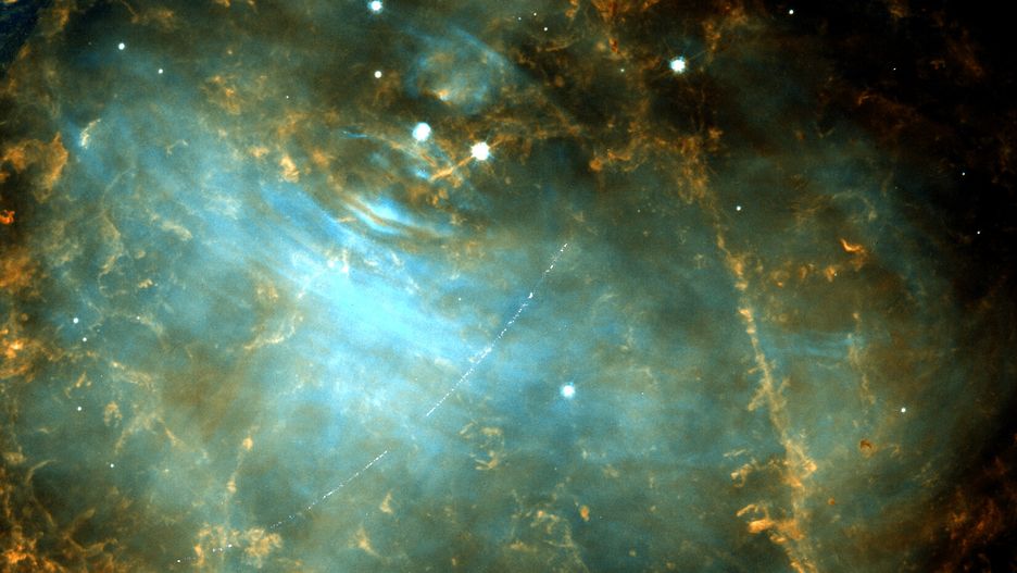 Asteroida 2001 SE101 na tle Mgławicy Kraba.