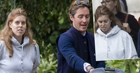 Księżniczka Beatrice z mężem i córeczką spacerują w parku. Tak wnuczka królowej Elżbiety II wygląda zaledwie 3 tygodnie po porodzie