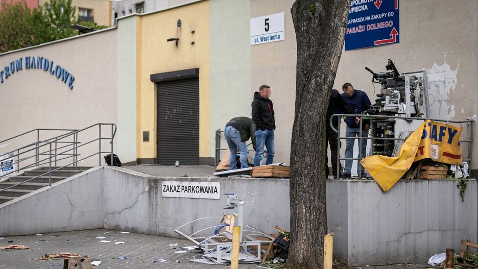 Wysadzony bankomat przy ul. Wojciecha w Katowicach