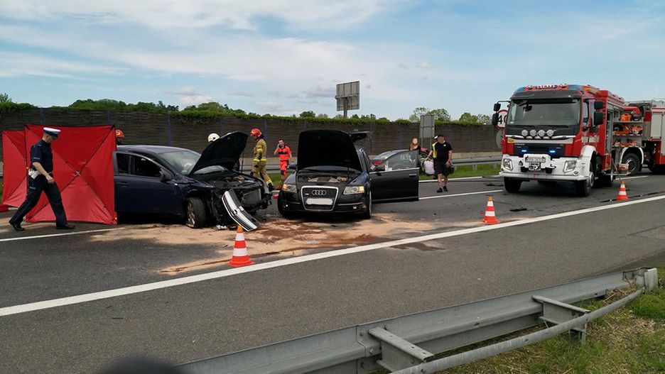 Balice. Wypadek na A4