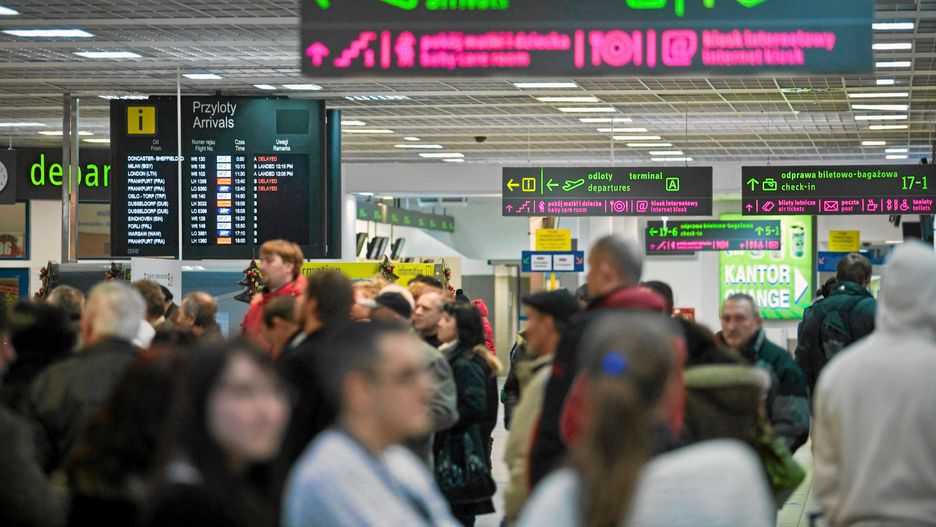 Powodem ogromnego opóźnienia w Pyrzowicach jest awaria dwóch maszyn