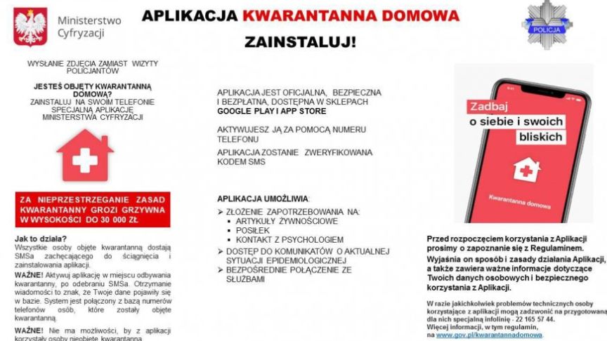 Koronawirus. Powstała aplikacja "Kwarantanna domowa". Wystarczy wysłać selfie, aby uniknąć wizyty policjantów.