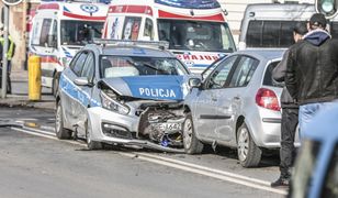 Zielona Góra. Wypadek radiowozu, reanimacja